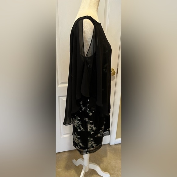 SD Collection Women's 1 Pc Sleeveless Sequin Chiffon Overlay Dress size 8 - Picture 4 of 6